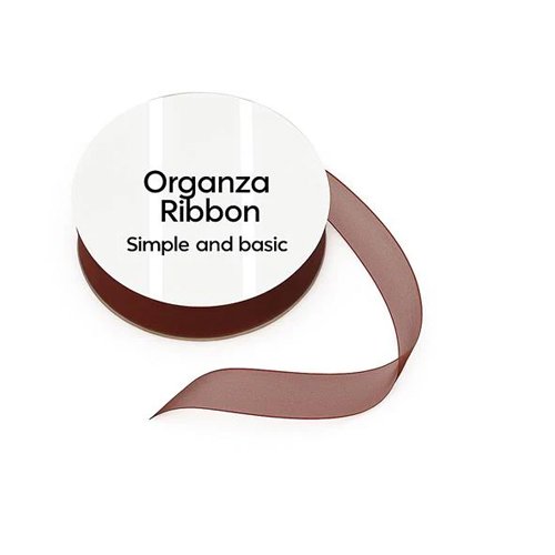 Organzanauha 8mm, 10m: Rusty Brown