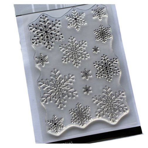 Simple & Basic background stamp A6: Snowflakes