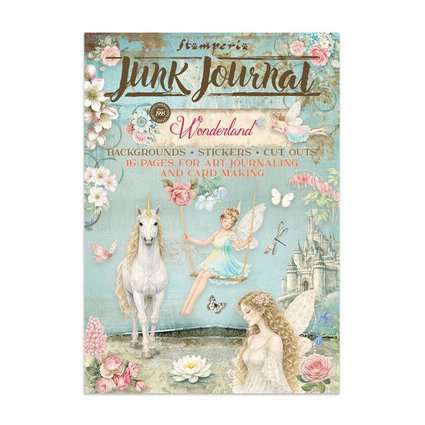 A4 Junk Journal -lehtiö, Stamperia: Wonderland
