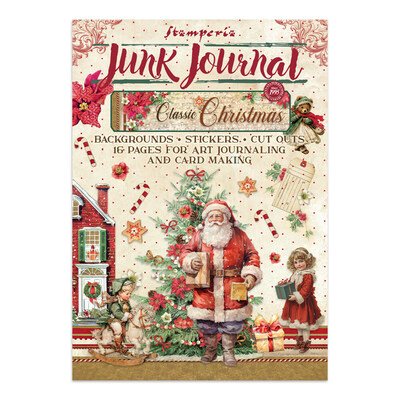 A4 Junk Journal -lehtiö, Stamperia: Classic Christmas