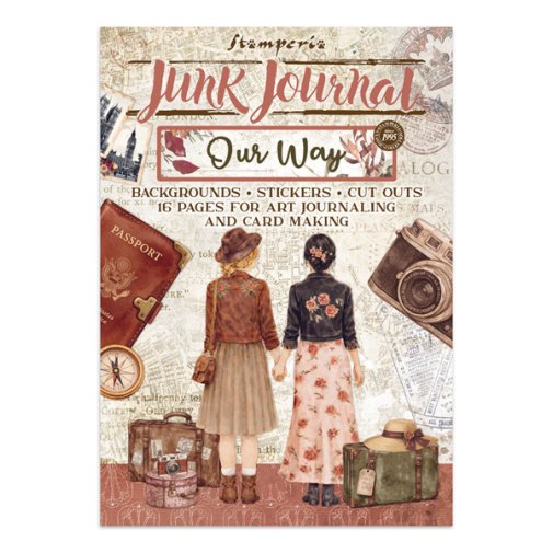 A4 Junk Journal -lehtiö, Stamperia: Our Way