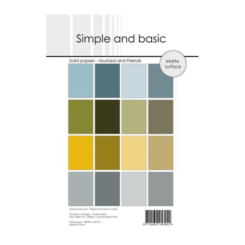 Kartonkipakkaus A5, Simple and basic: Mustard and Friends