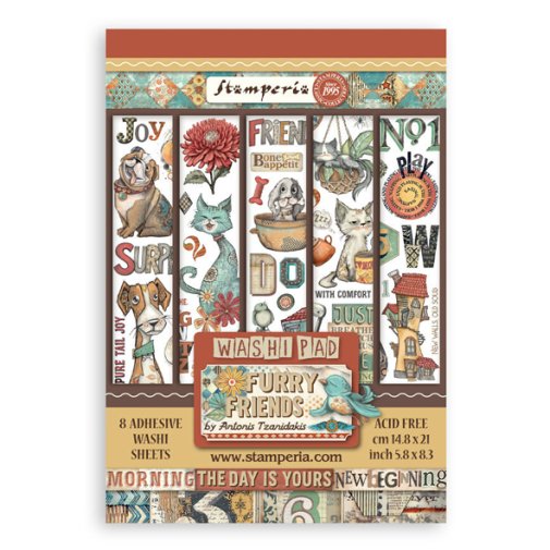 Washi pad, Stamperia: Furry Friends