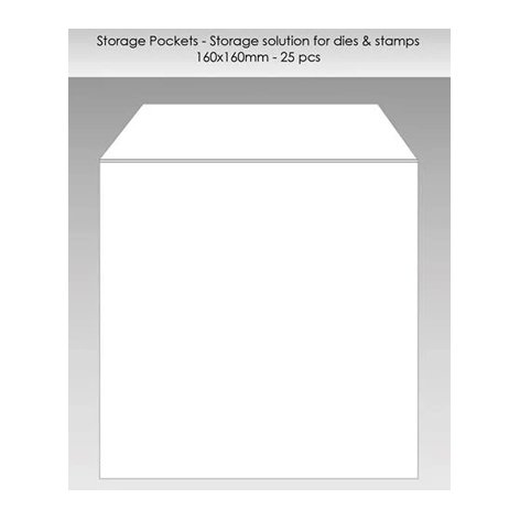 Säilytystaskut esim. stansseille ja/tai leimoille 16x16cm, 25 kpl