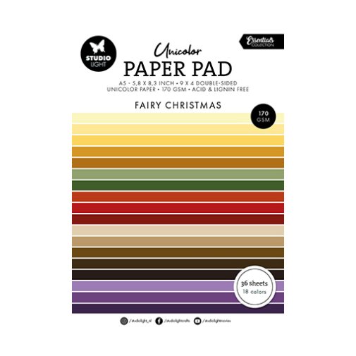 Cardstock pack A5, Studiolight: Fairy Christmas