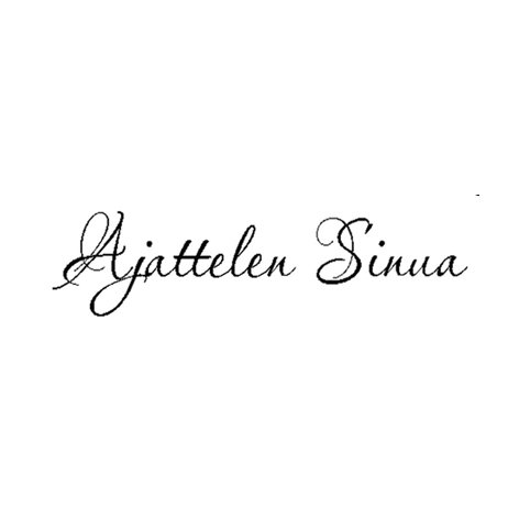 LCD text stamp: Ajattelen Sinua (Finnish)