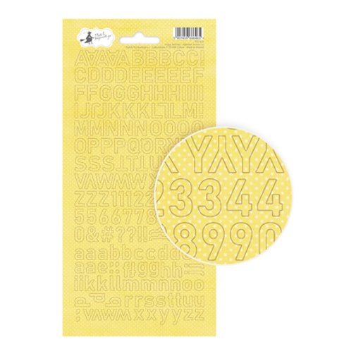 Kirjain- ja numerotarrat, P13: Vaaleankeltainen