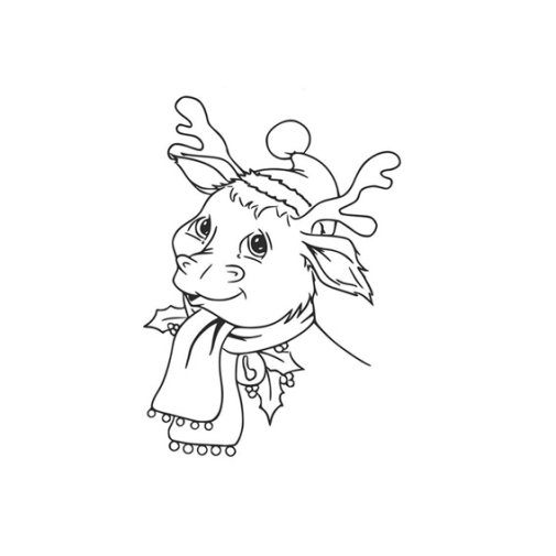 Anemone stamp: Rudolph reindeer