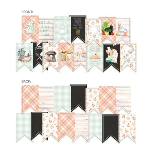Tags/garlands, P13: Around the Table, 15 pcs