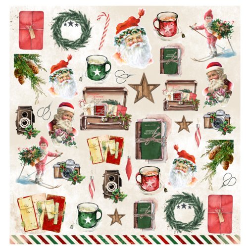 Kuviopaperi 12x12\", UHK: Art Journal Christmas - stars
