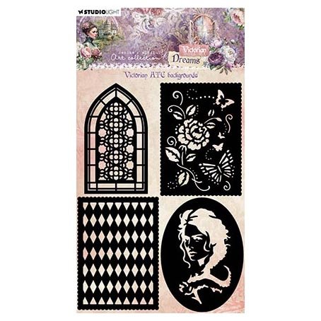 Stencils, Studiolight:  ATC backgrounds - Victorian Dreams