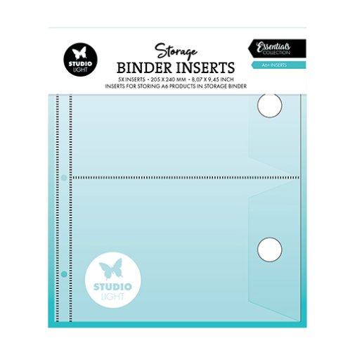 Muovitaskut Studiolight -kansioon, 5 kpl (A6+ taskut)