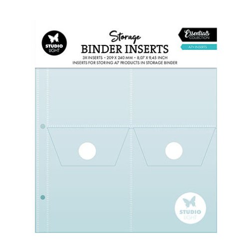 Muovitaskut Studiolight -kansioon, 5 kpl (A7+ taskut)