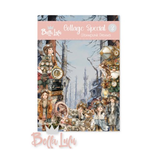 A4 Collage -lehtiö, Bella Lulu: Steampunk Dreams