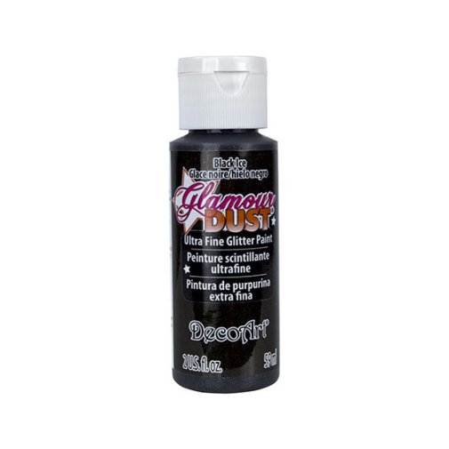 DecoArt Glamour Dust -maali: Black Ice