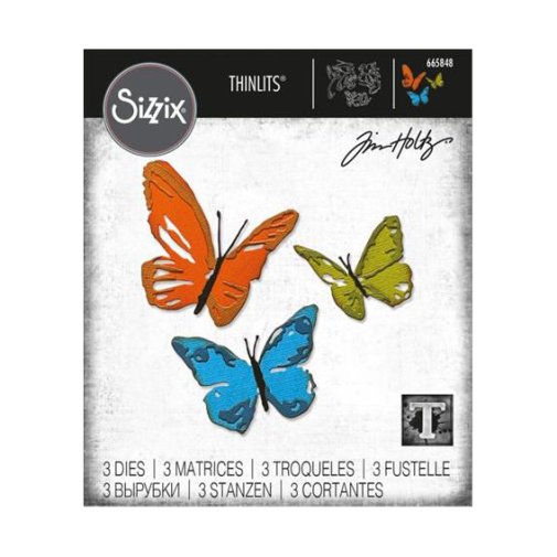Sizzix Thinlits die set: Brushstroke Butterflies