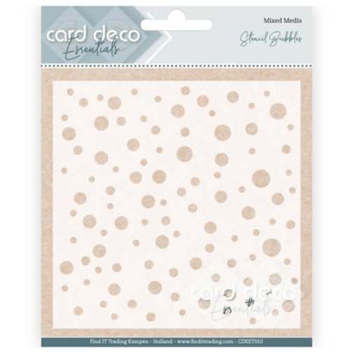 Stencil, Card Deco: Bubbles