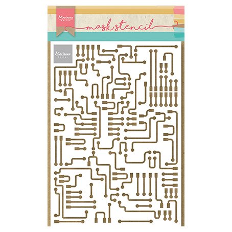 Stencil A5, Marianne Design: Circuit board