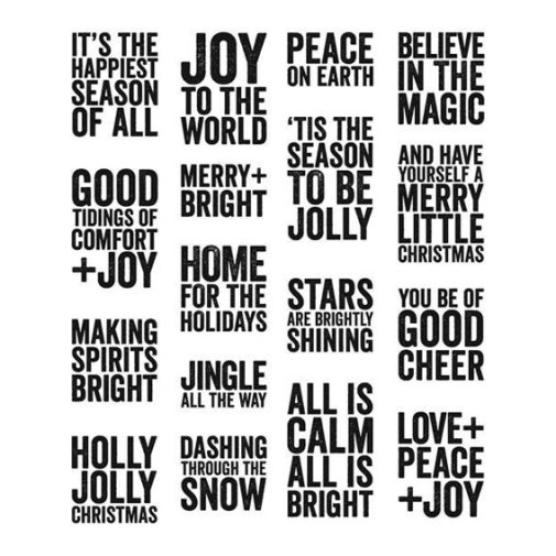 Tim Holtz rubberstamp set: Bold Tidings, mini