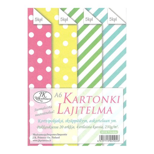 A6 paper pack, JK: Colorful