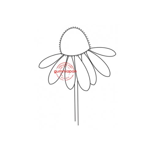 Gummiapan -leimasin: Coneflower, big