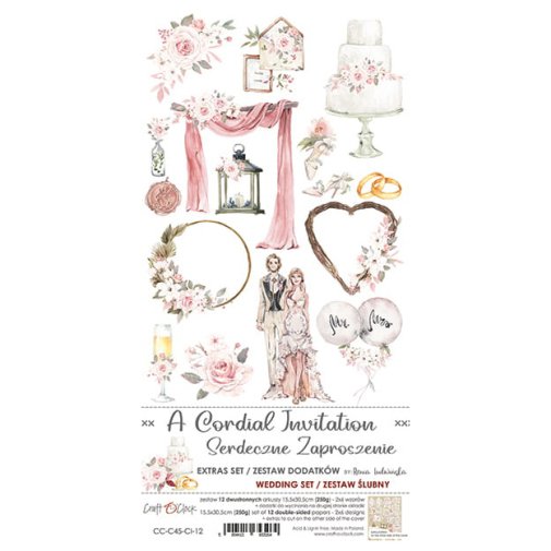 Die cut sheets, Craft O\'Clock: Cordial Invitation Wedding