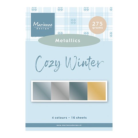 Metal board A6, 16 sheets, Marianne Design: Cozy Winter