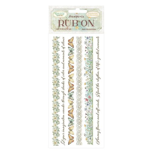 Rub-On -siirtokuvat, Stamperia: Daisy art - stripes