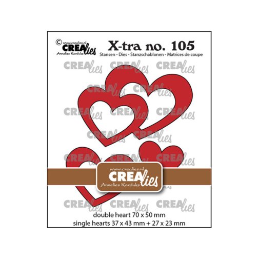 Stanssisetti, Crealies: Double hearts - sydämet