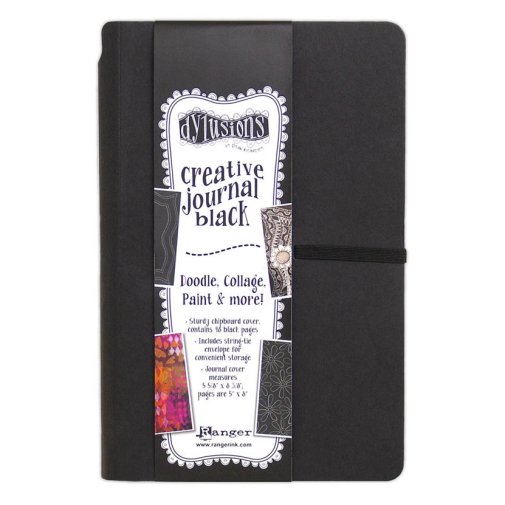 Dylusions Creative Journal, 5x8\" - musta