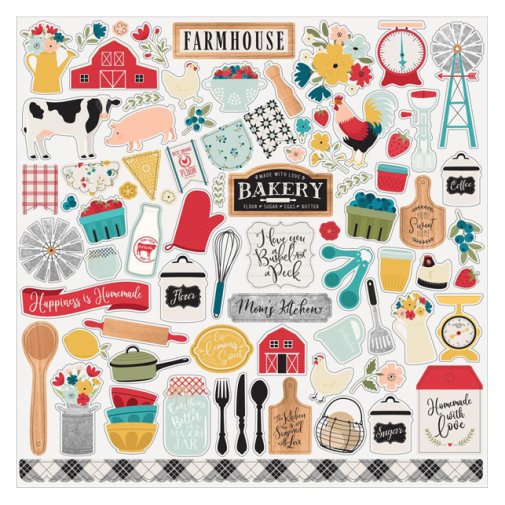 Echo Park -tarra-arkki, 12x12\": Farmhouse Kitchen