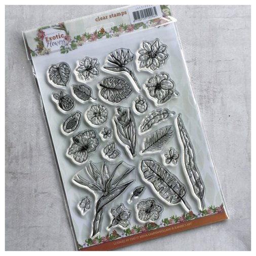 Stamp set A5, Jeanine\'s Art: Exotic Flowers