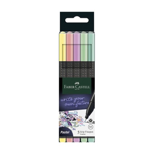 Faber Castell Fineliner, 5 pcs: Pastel