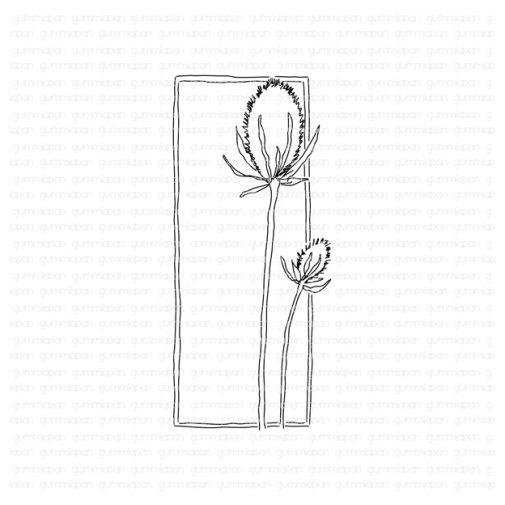 Gummiapan -leimasin: Flower in Frame - Eryngium