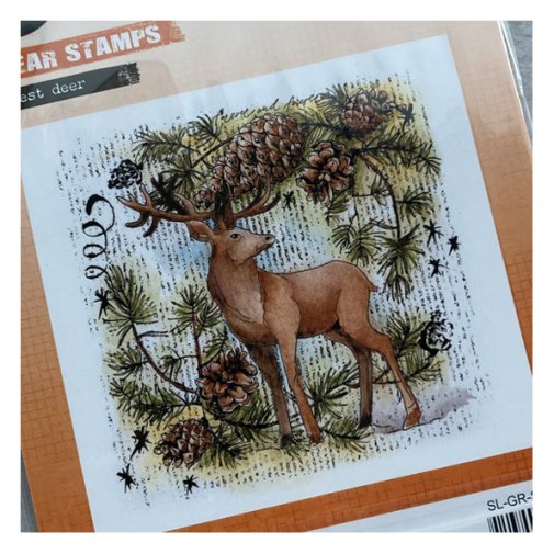 Stamp, StudioLight: Background - Forest deer