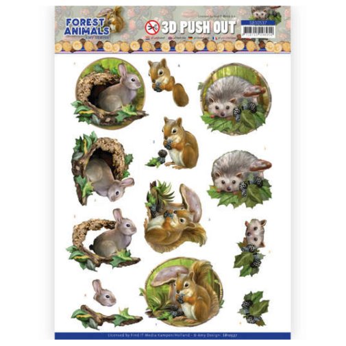 3d sheet, push-out (AD): Forest Animals - Rabbit