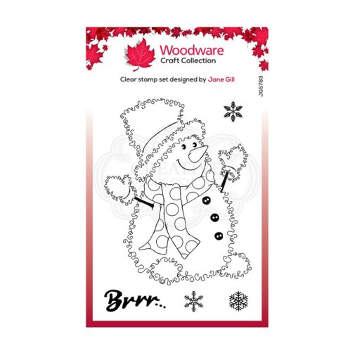 Leimasinsetti A6, Woodware: Festive Fuzzies - Snowman