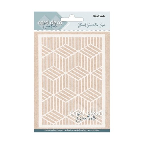 Stencil A6, Card Deco: Geometric lines
