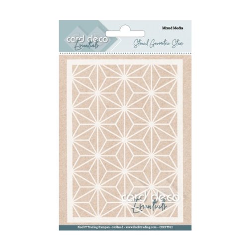 Stencil A6, Card Deco: Geometric stars