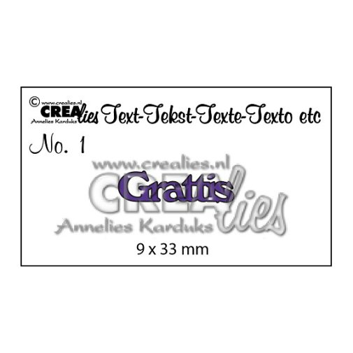 Tekstistanssi, Crealies: Grattis