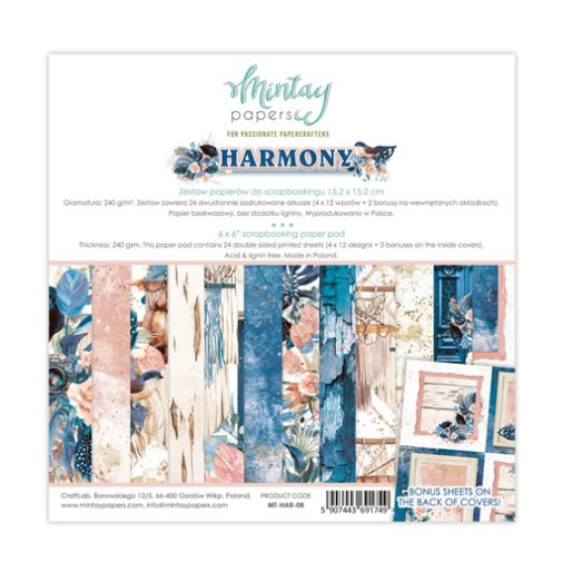 6x6\" paperipakkaus, Mintay: Harmony