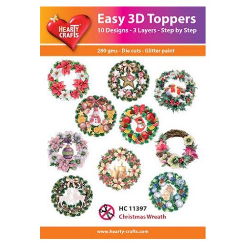 Hearty Crafts 3d kuvat: Christmas Wreath, 10 kpl