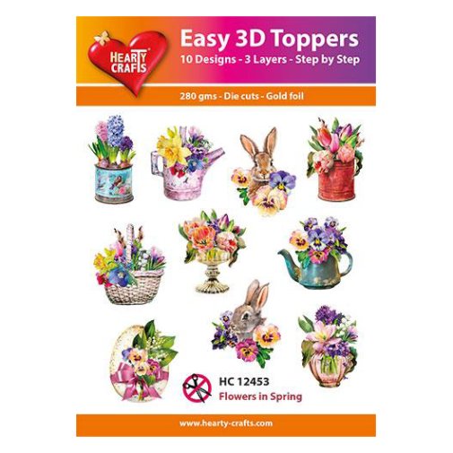Hearty Crafts 3d kuvat: Flowers in Spring, 10 kpl