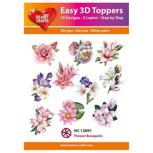 Hearty Crafts 3d kuvat: Flower Bouquets, 10 kpl