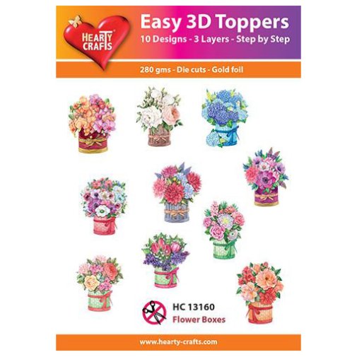 Hearty Crafts 3d kuvat: Flower Boxes, 10 kpl