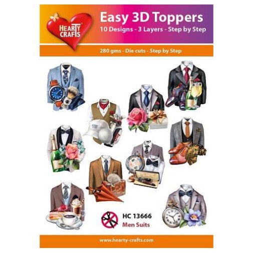 Hearty Crafts 3d kuvat: Men Suits, 10 kpl