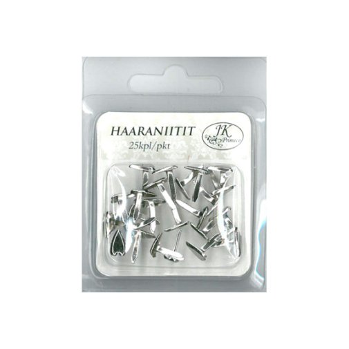 Brads 25 pcs, JK: Heart, silver