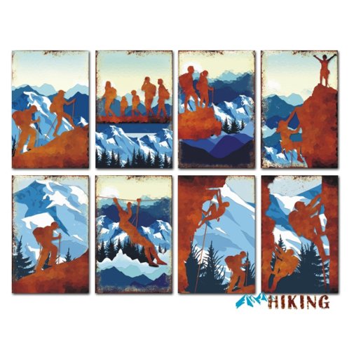 Decorer toppers: Hiking, 24pcs