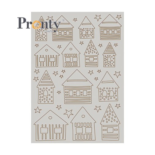 Chipboard -koristeet (A5), Pronty: Houses - talot