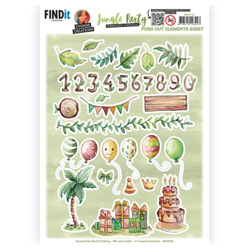 Topper sheet A4, Yvonne Creations: Jungle Party (A)